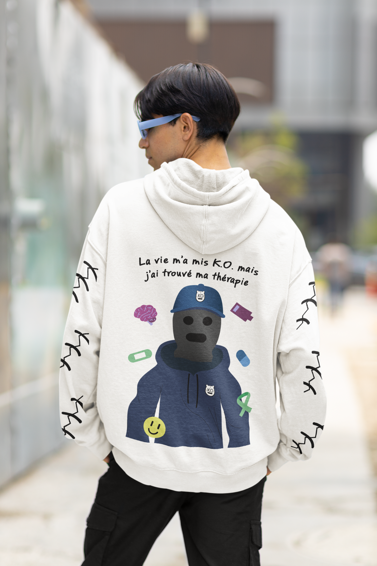 Sweat à capuche imprimé H/F – Image 2